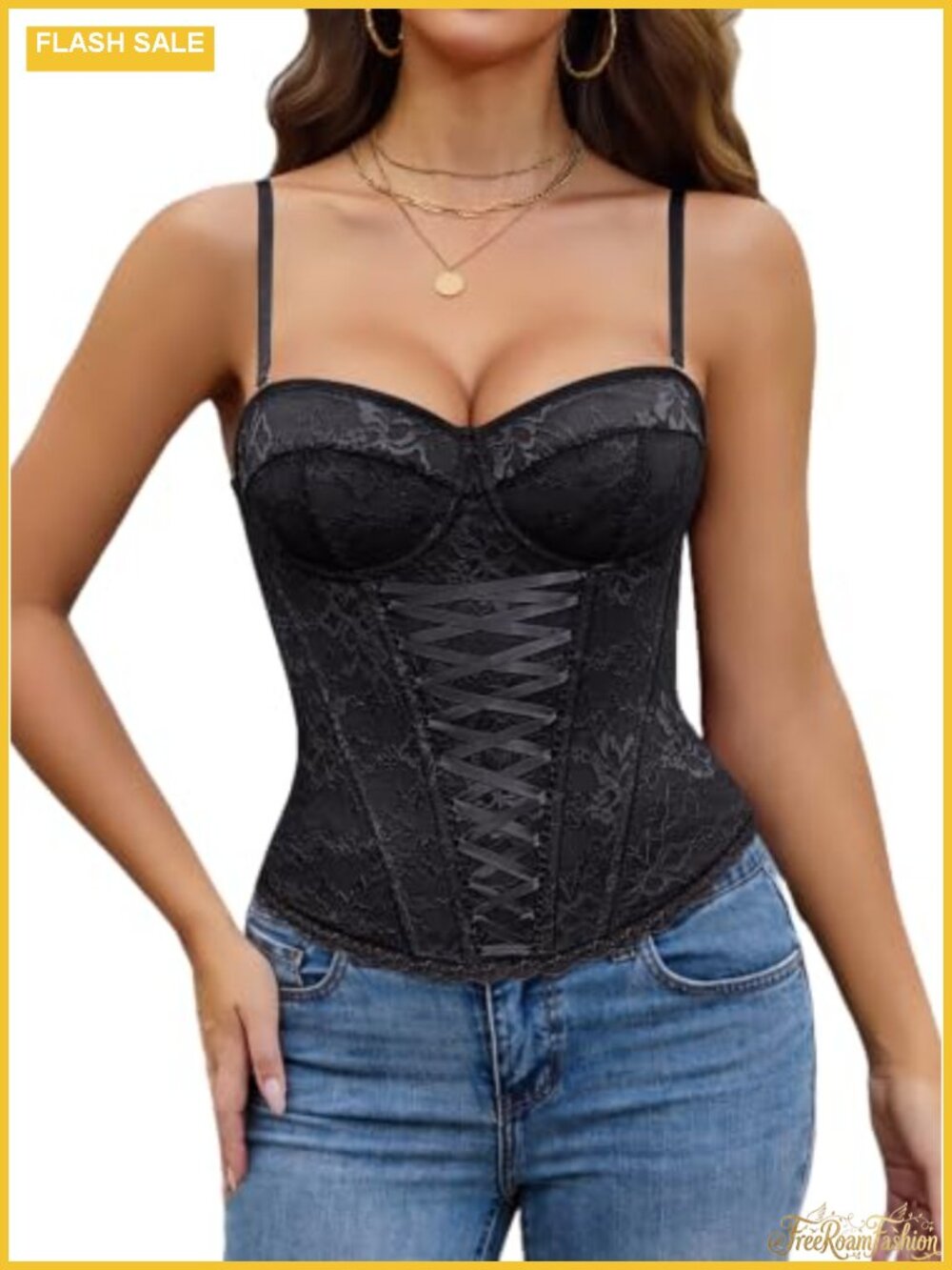 Lace Corset Top Womens Bustier Underwire Y2K Going Out Crop Top